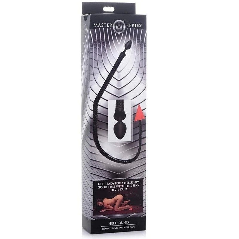 Master Series Hellbound Braided Devil Tail Plug Black Butt Plugs