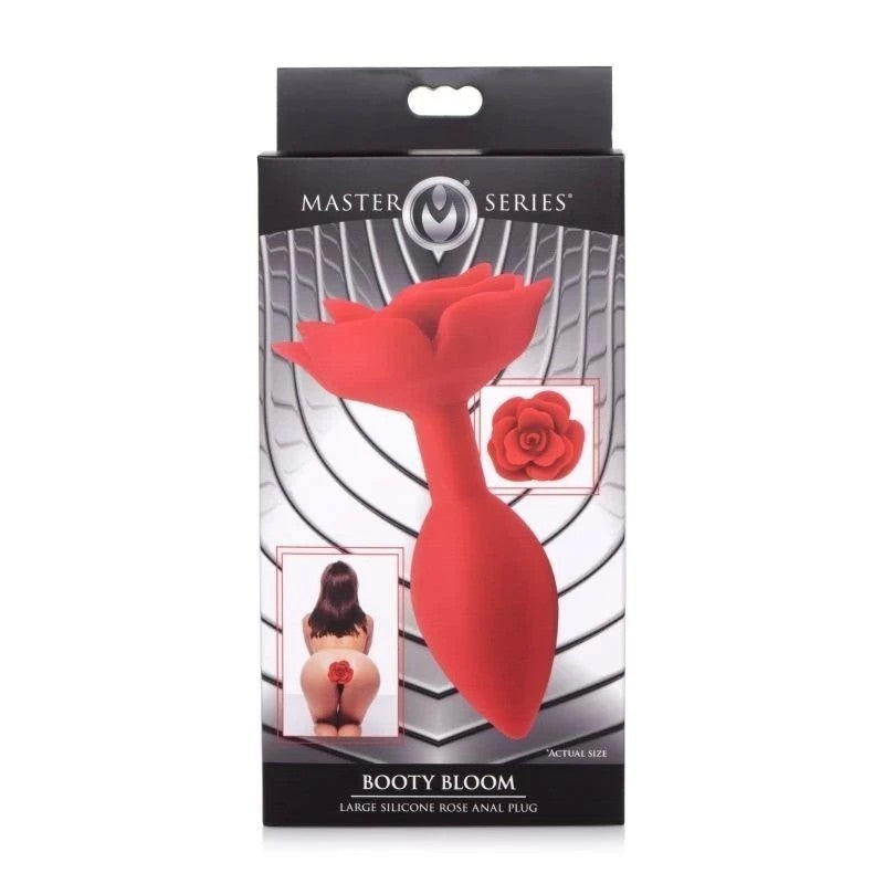 Master Series Booty Bloom Silicone Rose Anal Plug Red Butt Plugs