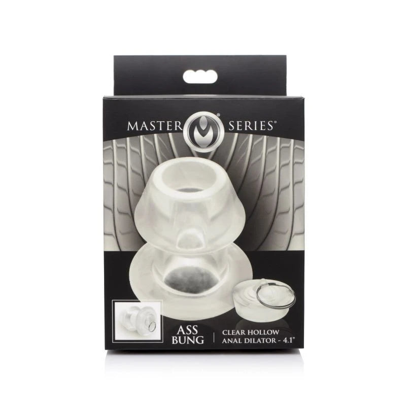 Master Series Ass Bung Clear Hollow Anal Dilator Butt Plugs