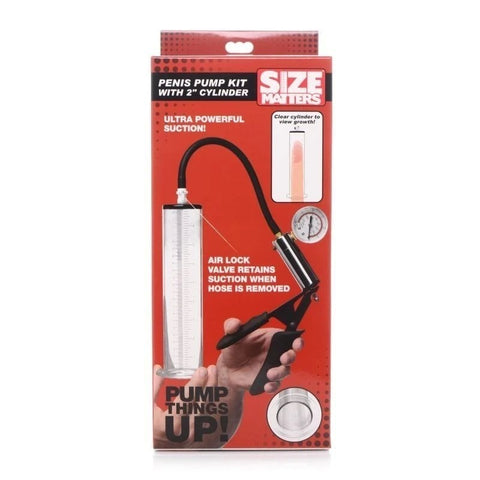 Size Matters Mens Penis Pump Kit with Cylinder - Penis Pumps And Stretchers