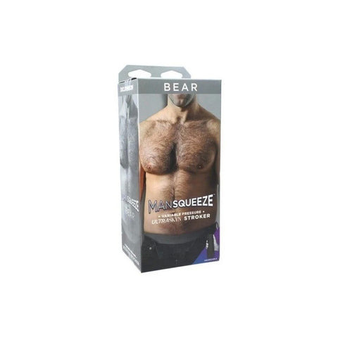 Man Squeeze Bear UltraSkyn Mens Pleasure Stroker Ass Vanilla - Masturbators and Strokers