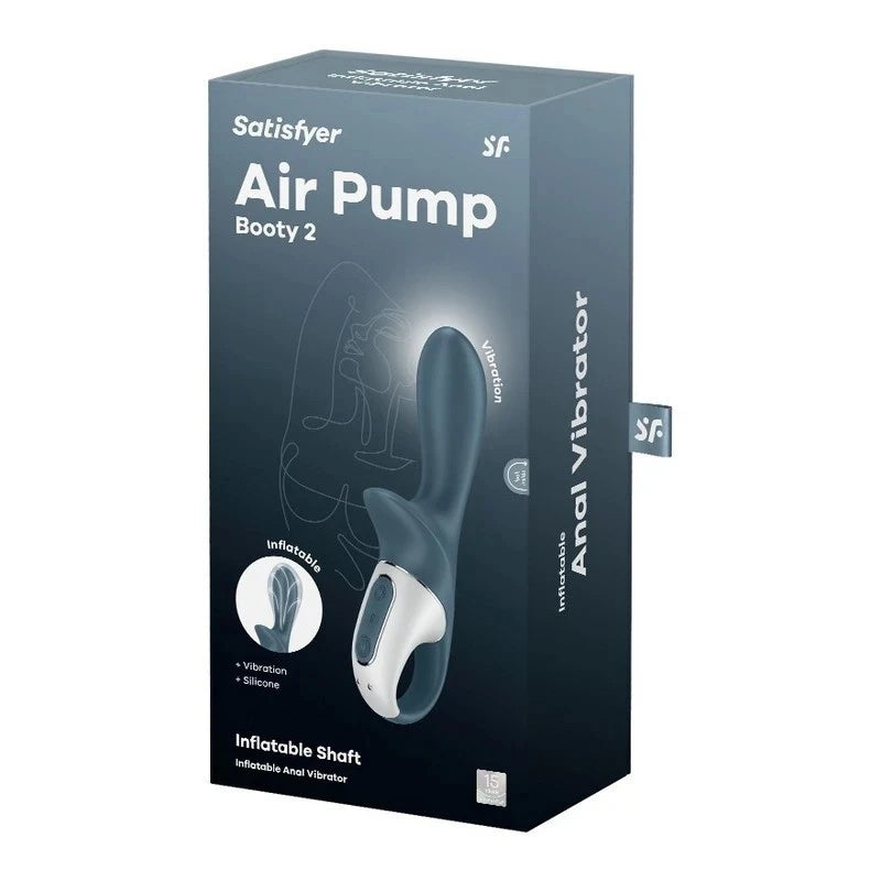 Satisfyer Air Pump Booty 2 Anal Vibrator Dark Grey Anal Vibrators