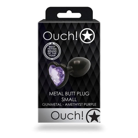 OUCH! Heart Gem Butt Plug - Small - Butt Plugs