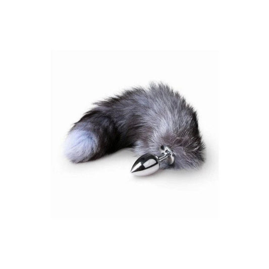 Fetish Collection Fox Tail No 4 Silver Anal Plug - Butt Plugs