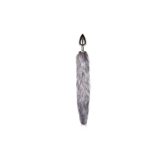 Fetish Collection Fox Tail No 4 Silver Anal Plug - Butt Plugs