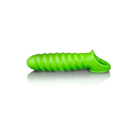 OUCH! Glow in Dark Swirl Stretchy Penis Sleeve - Pumps, Extenders and Sleeves