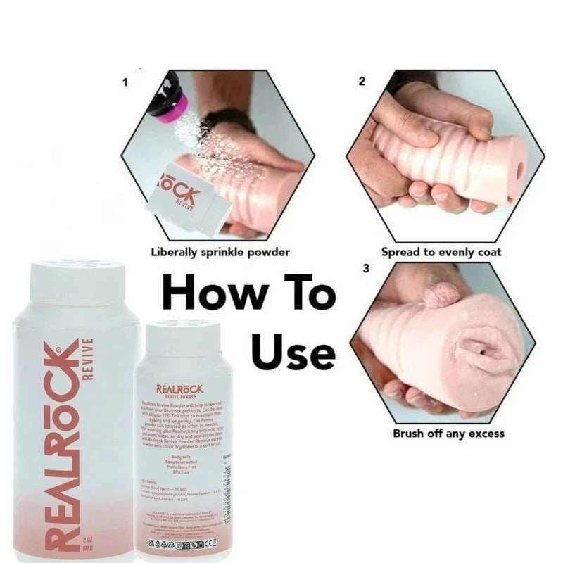 Shots REALROCK Revive Reviving Refreshing Powder Adult Toy Cleaner