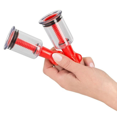 BDStyle Twist Women Nipple Suckers Red - Nipple and Clit Clamps