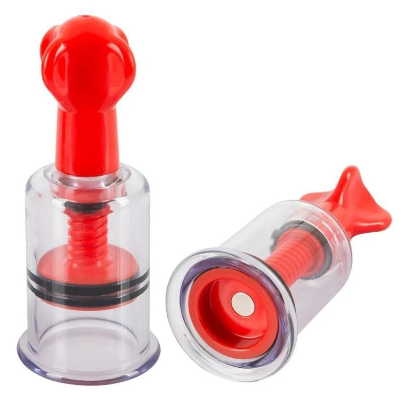 BDStyle Twist Women Nipple Suckers Red Nipple and Clit Clamps