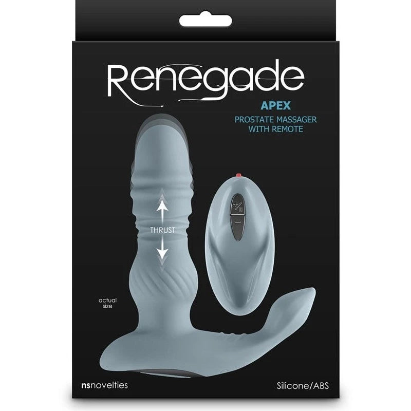 Renegade Apex Silicone Prostate Vibrator Gray Prostate Toys