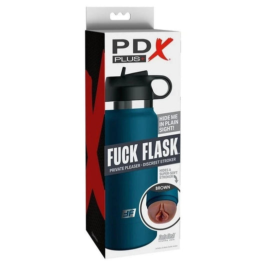 PDX Plus Fuck Flask Private Pleaser Male Stroker Blue Bottle - Masturbators and Strokers