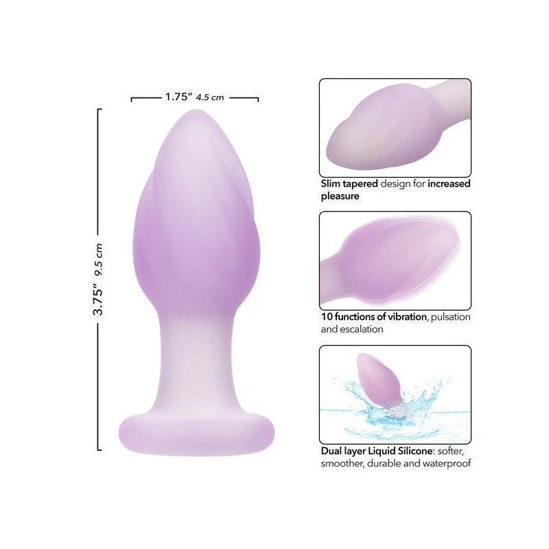 California Exotics Lavender Haze Ridge Probe Vibrating Butt Plug Butt Plugs