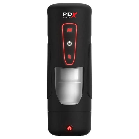 PDX Elite Milk Me Hotter Vibrating Male Masturbator Black - Masturbators and Strokers