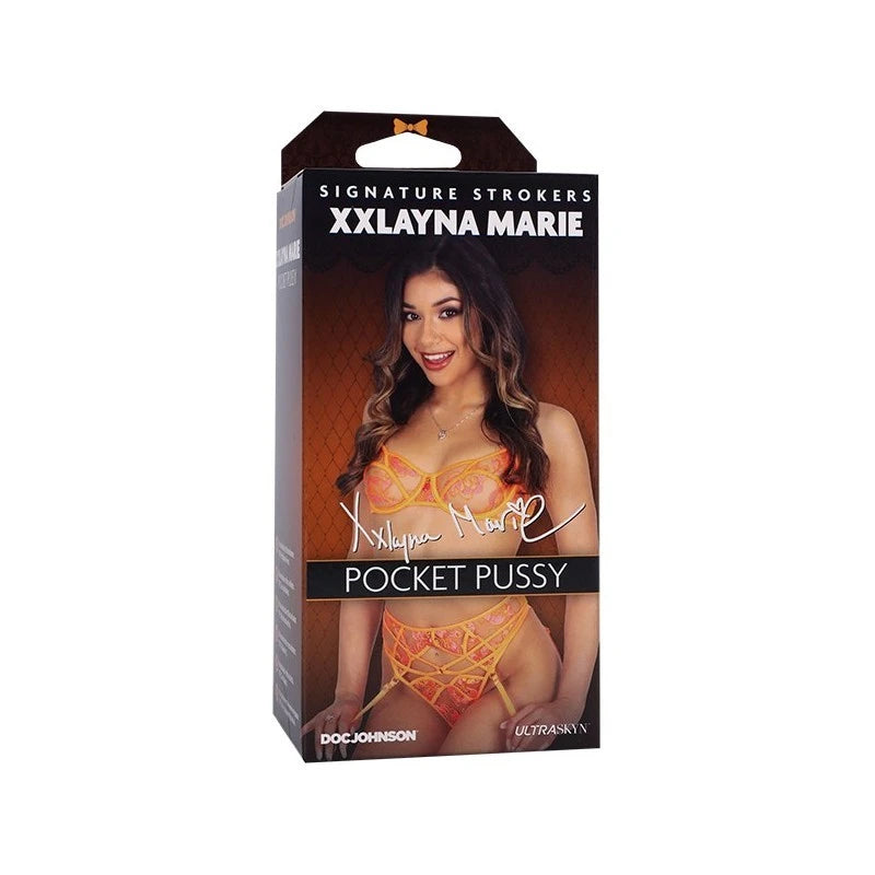 Doc Johnson Xxlayna Marie Pocket Pussy Stroker Caramel Masturbators and Strokers
