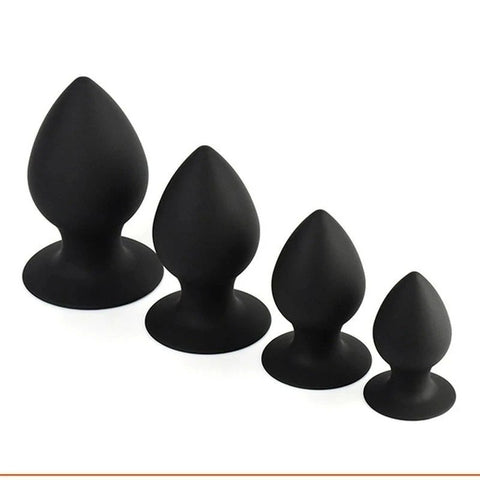 BDStyle Loving Joy Silicone Butt Plug Black - Butt Plugs