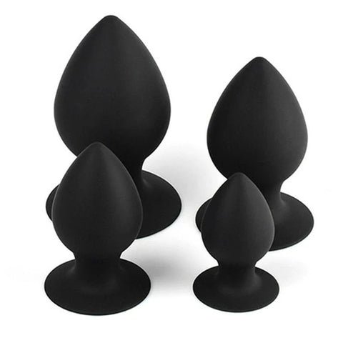 BDStyle Loving Joy Silicone Butt Plug Black - Butt Plugs