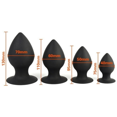 BDStyle Loving Joy Silicone Butt Plug Black - Butt Plugs