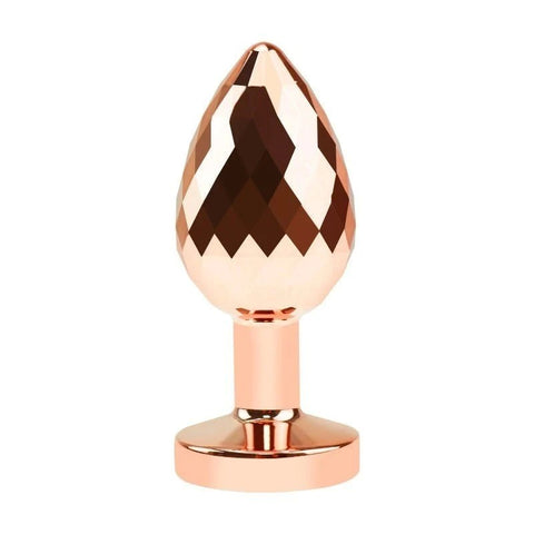 BDStyle Golden Gemmed Medium Metal Butt Plug - Butt Plugs