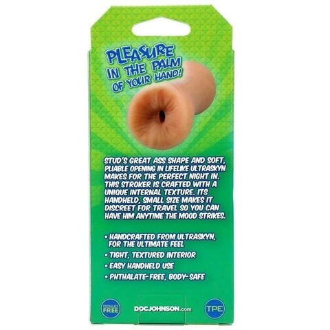 Doc Johnson Palm Pal Stud Ass UltraSkyn Male Stroker Flesh - Masturbators and Strokers