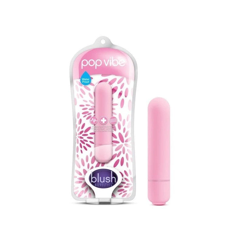 Blush Novelties Pop Vibe 10 Function Bullet Vibrator Pink Bullet Vibrators