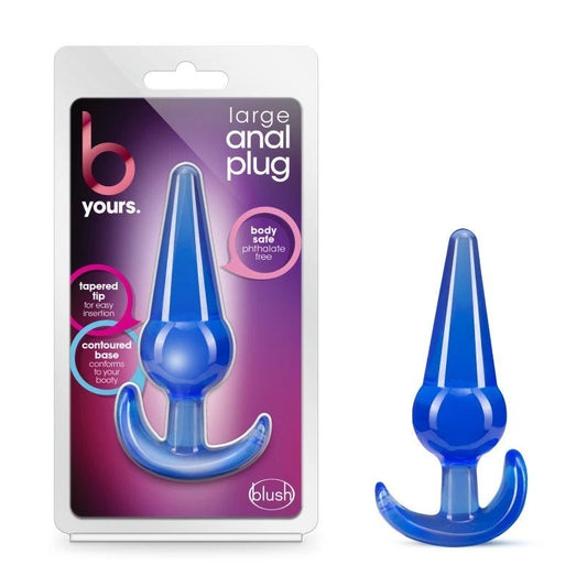 Blush Novelties B Yours Large Anal Plug 12.2cm Blue - Butt Plugs