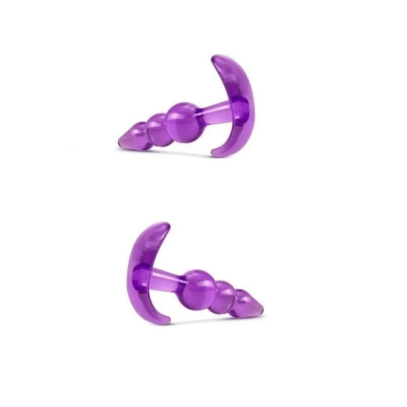 Blush Novelties B Yours Triple Bead Anal Plug Purple Butt Plugs