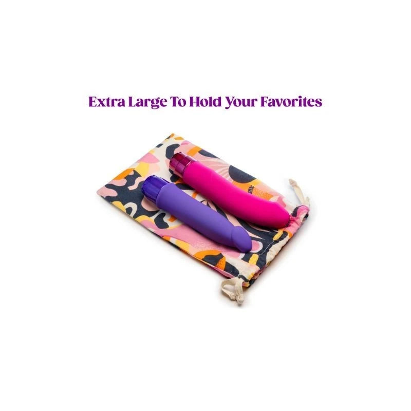 Blush Novelties The Collection Burst Cotton Toy Storage Bag Vibrator Accessories