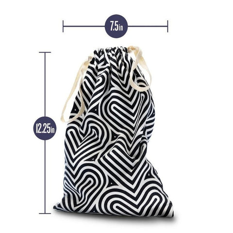 Blush Novelties The Collection Embrace Cotton Toy Storage Bag - Vibrator Accessories