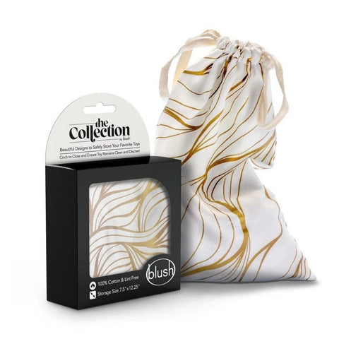 Blush Novelties The Collection Embrace Cotton Toy Storage Bag - Vibrator Accessories
