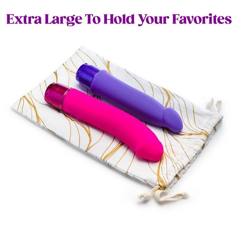 Blush Novelties The Collection Embrace Cotton Toy Storage Bag Vibrator Accessories