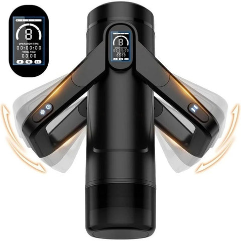 CyberSkin The Wing Thrusting Male Masturbator With Heater Black - Masturbators and Strokers