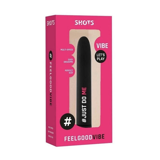 Shots Toys Feelgood KeepCalmAndVibrate Bullet Vibrator Black - Bullet Vibrators