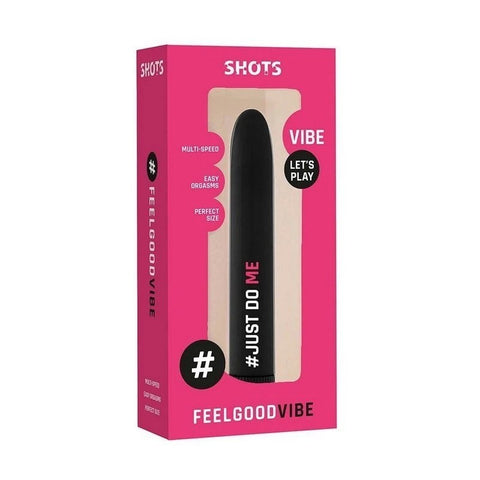 Shots Toys Feelgood KeepCalmAndVibrate Bullet Vibrator Black - Bullet Vibrators