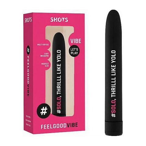 Shots Toys Feelgood KeepCalmAndVibrate Bullet Vibrator Black - Bullet Vibrators