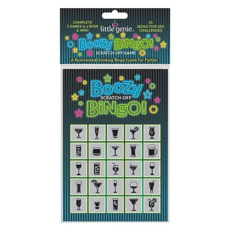 Little Genie Boozy Bingo Drinking Scratcher Card - Party Gifts and Novelties