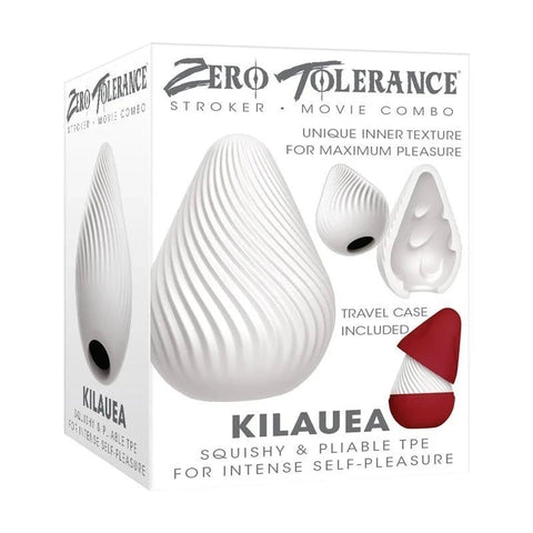 Zero Tolerance KILAUEA Mini Mens Stroker Egg White - Masturbators and Strokers