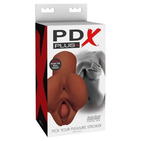 PDX Brands Pick Your Pleasure Mens Stroker Brown - Masturbators and Strokers