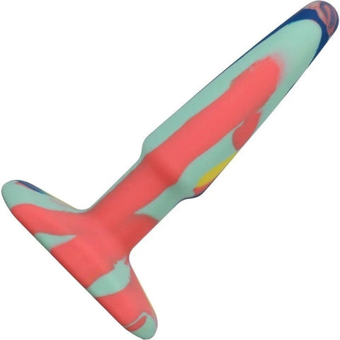 Doc Johnson A-Play Groovy Boxed Silicone Anal Plug Sunrise - Butt Plugs