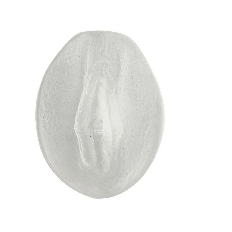 Doc Johnson Palm Pal Ultraskyn Pussy Stroker Frosted Clear Masturbators and Strokers