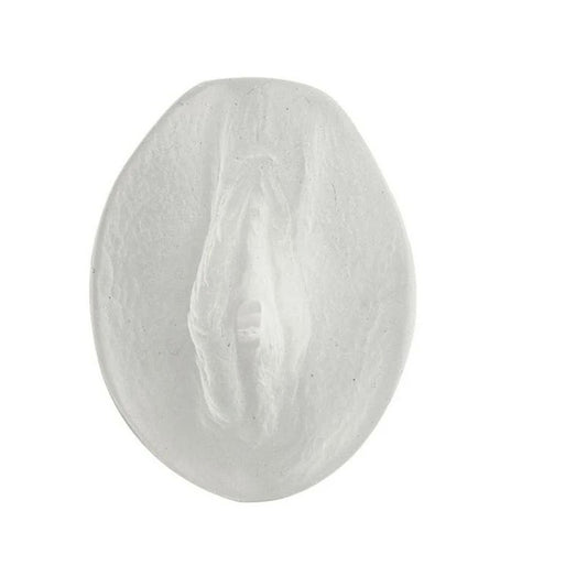 Doc Johnson Palm Pal Ultraskyn Pussy Stroker Frosted Clear - Masturbators and Strokers