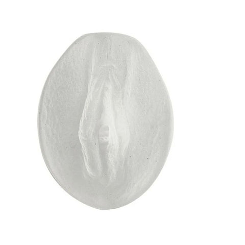 Doc Johnson Palm Pal Ultraskyn Pussy Stroker Frosted Clear - Masturbators and Strokers
