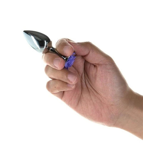LUX Active 3 Inches Rose Metal Butt Plug - Butt Plugs