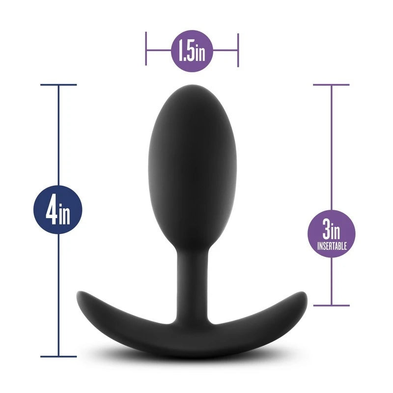 Luxe Wearable Vibra Sleek and Slim Butt Plug Medium Butt Plugs