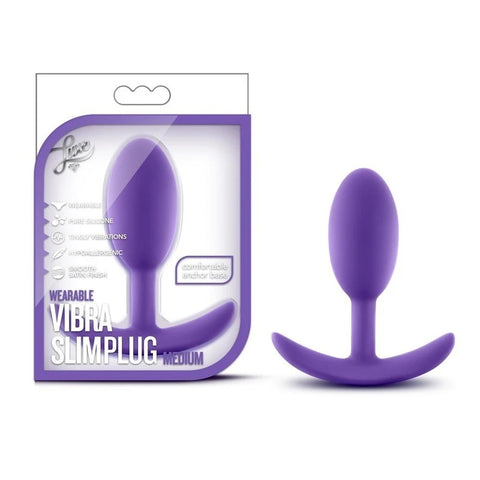 Luxe Wearable Vibra Sleek and Slim Butt Plug Medium - Butt Plugs