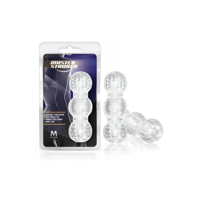 M for Men Master Stretchy Male Stroker Clear Masturbators and Strokers