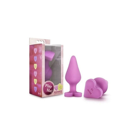 Play With Me Naughty Candy Heart Shaped Be Mine Silicone Butt Plug - Butt Plugs
