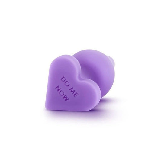 Play With Me Naughty Candy Heart Shaped Do Me Now Silicone Anal Plug - Butt Plugs