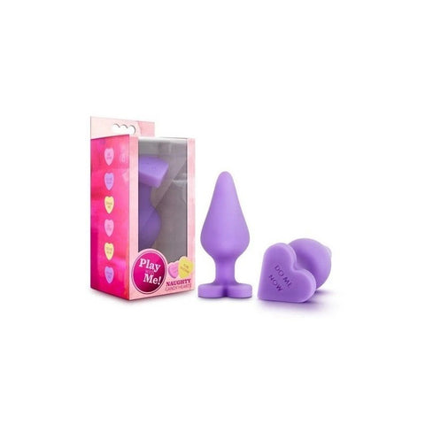 Play With Me Naughty Candy Heart Shaped Do Me Now Silicone Anal Plug - Butt Plugs