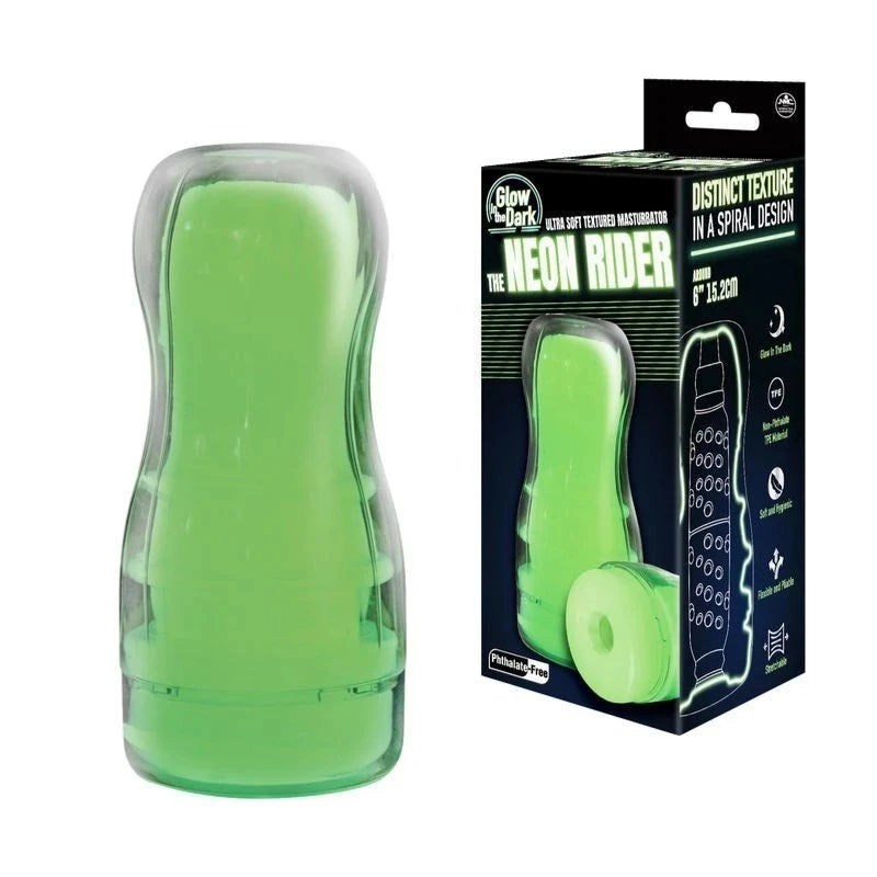 The Neon Rider - Glow In Dark 6 Inch Stroker Masturbators and Strokers