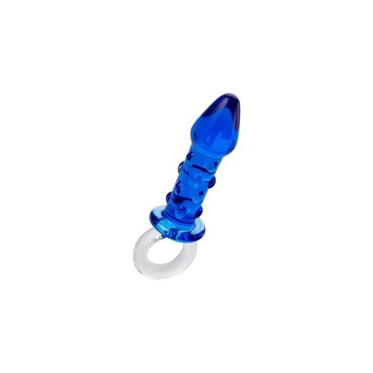 Sexus Glass Butt Plug 16cm Navy Blue - Butt Plugs